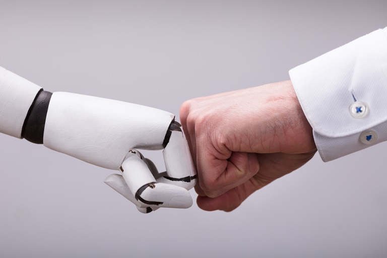 robot, human, 