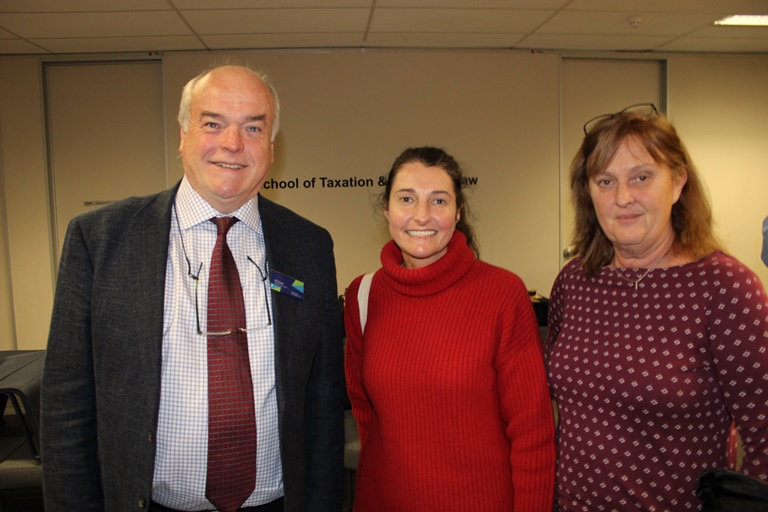 UNSW Professor Michael Walpole, SECC CEO Kate Melhopt, and Kingsford Legal Centre's Denise Wasley at the launch of The Tax Clinic this week.