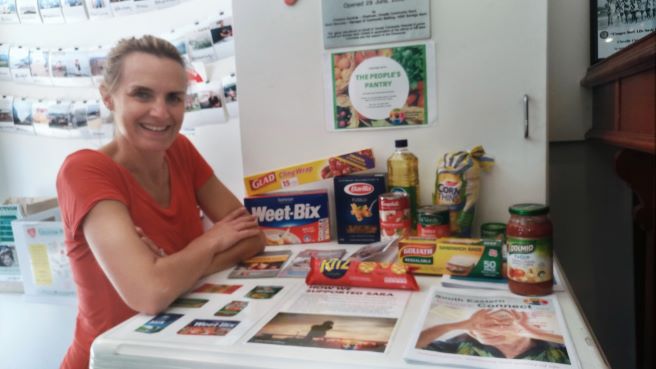 Nicola Powell from Bendigo Bank is spearheading the initiative to collect non-perishables at Clovelly Community Bank Branch on Clovelly Rd, Coogee.