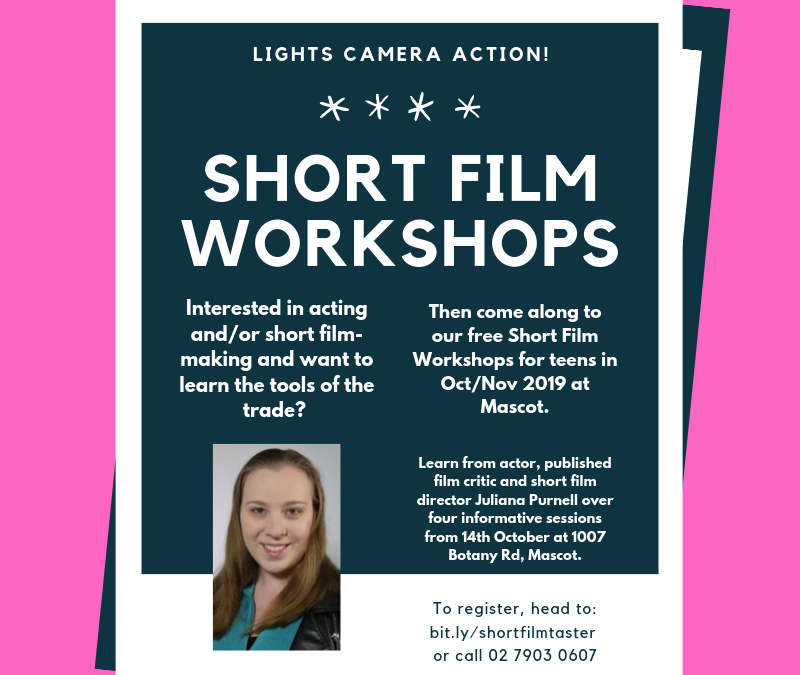 Free short film and acting workshops for teens