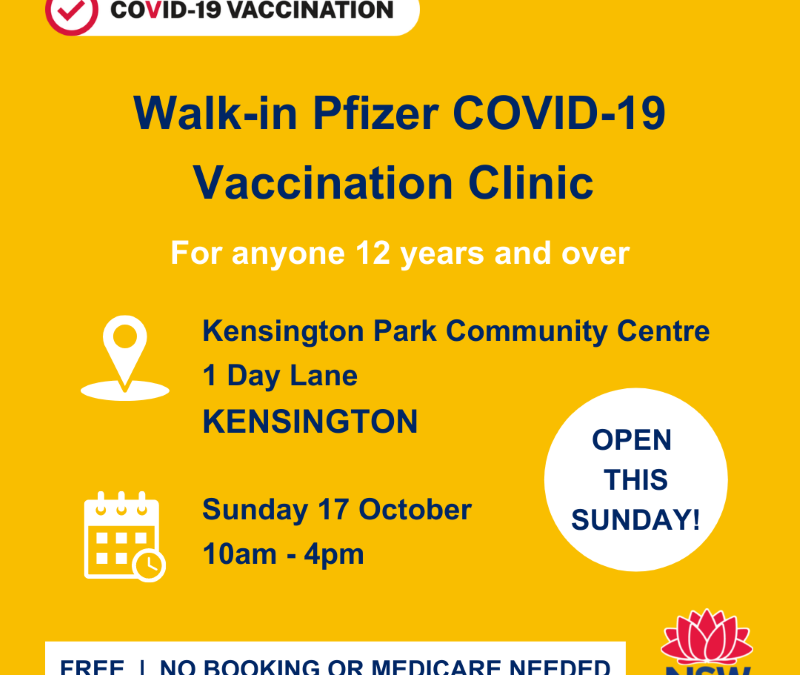 Vaccination hubs to open in Botany and Kensington