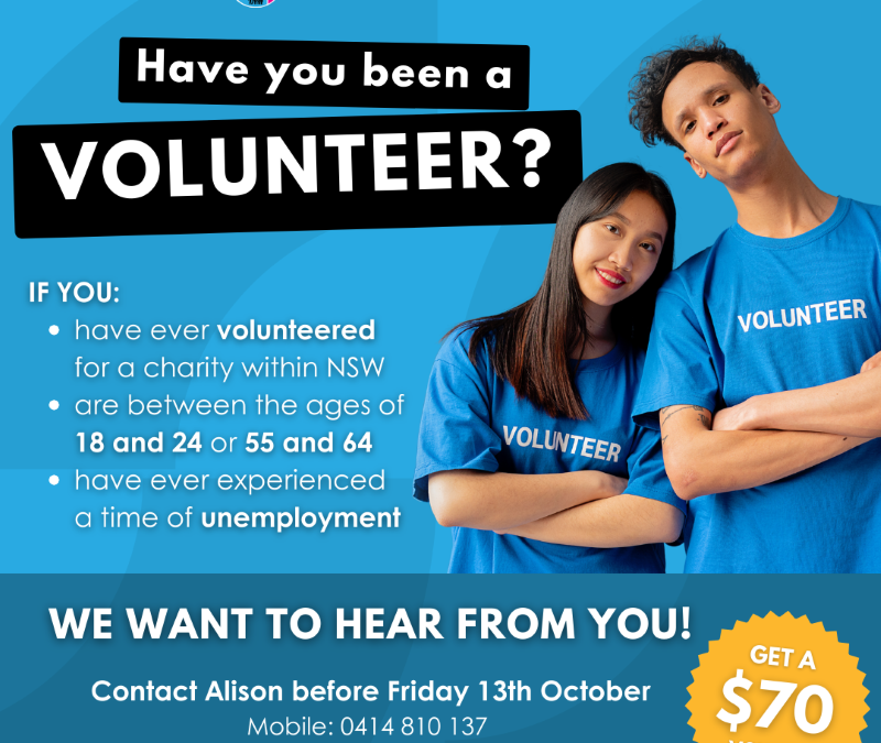 Calling all volunteers!