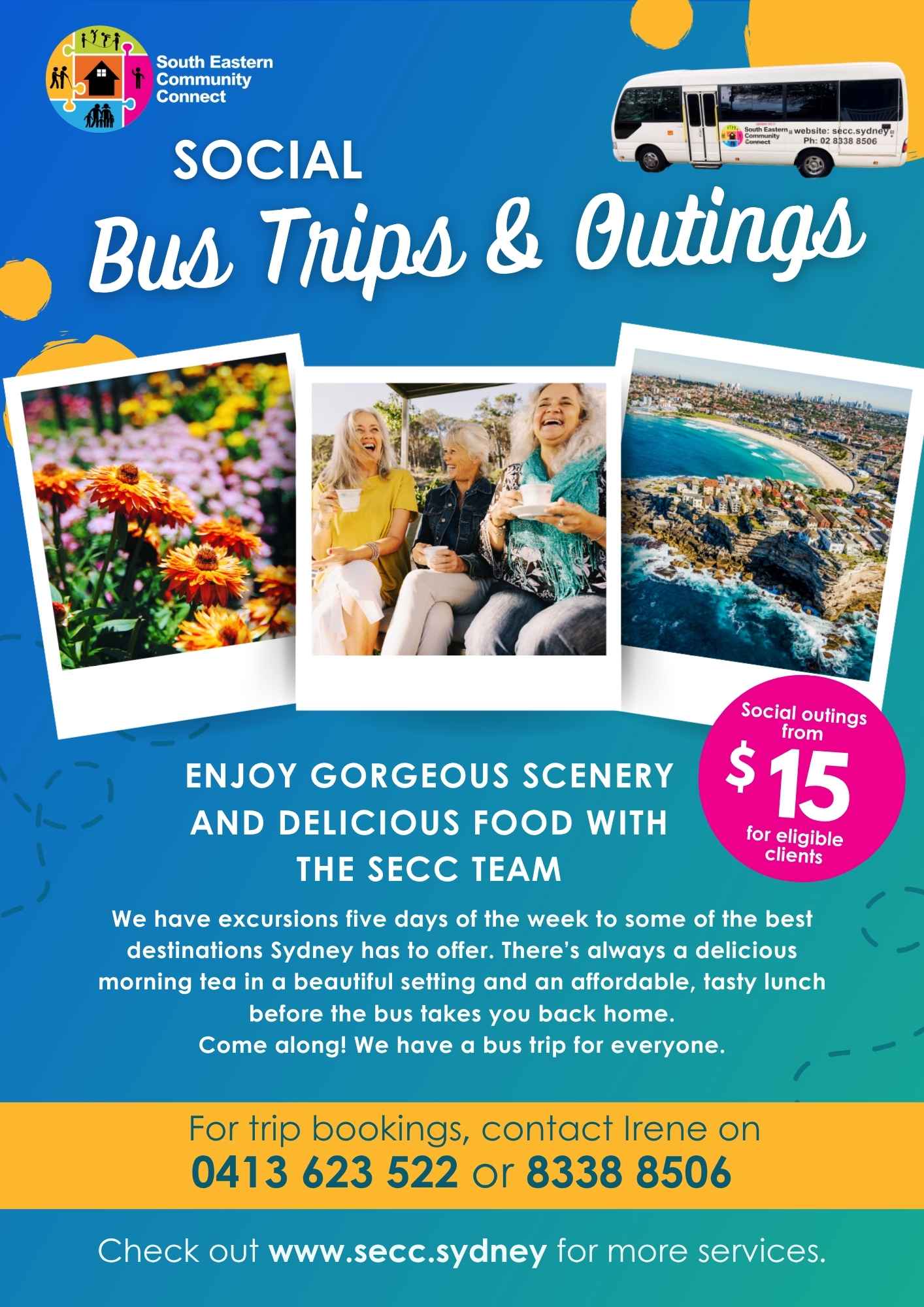 SECC Sydney Seniors Bus Trips Calendar - October 2026 1